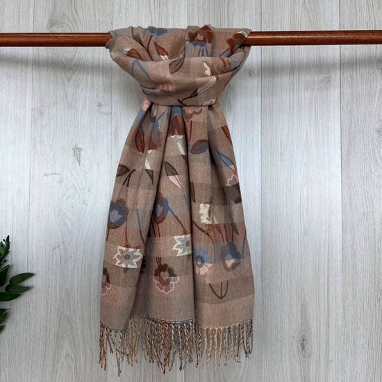 Floral Jacquard Winter Wrap/ Scarf - Choice of colours