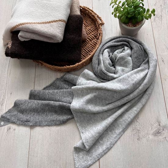 Cosy Colour Winter Wrap/ Scarf with Gold Trim - Choice of colours