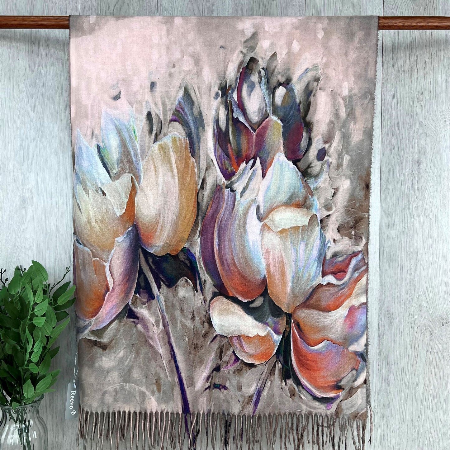 Luxury Watercolour Floral Print Winter Wrap/ Scarf - Choice of colours