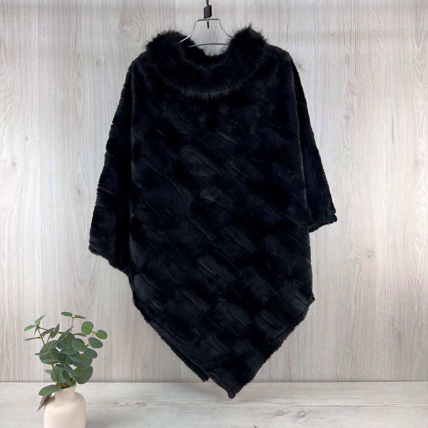 Faux Fur Poncho - Choice of colours