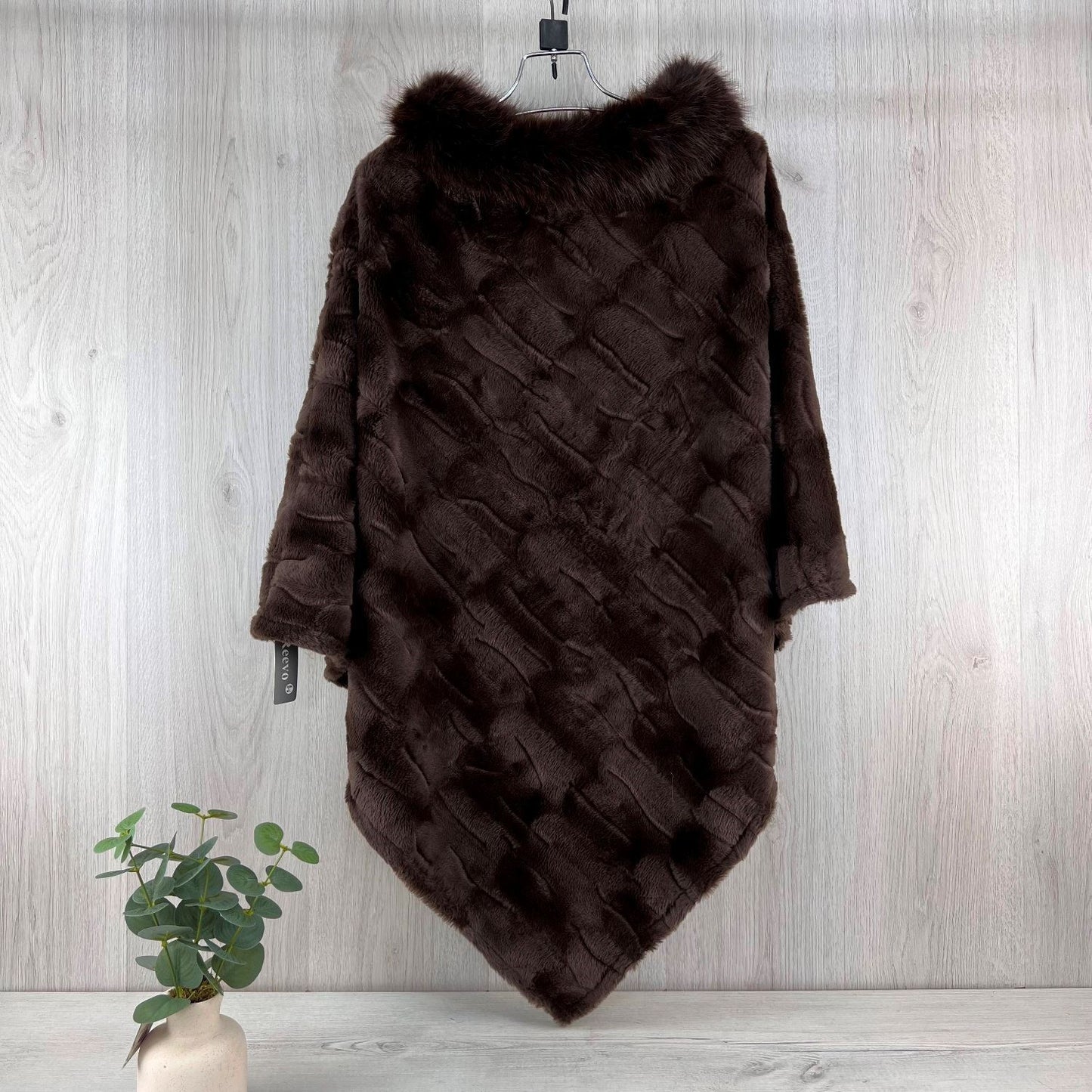 Faux Fur Poncho - Choice of colours
