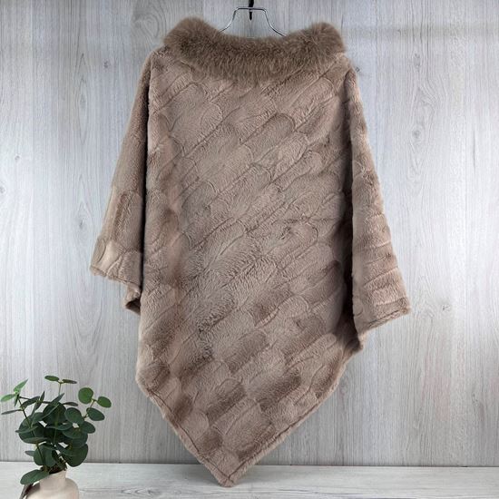 Faux Fur Poncho - Choice of colours