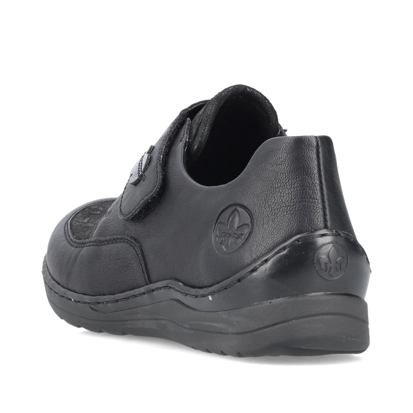 Rieker 48954 Hook and Loop Shoes - Black