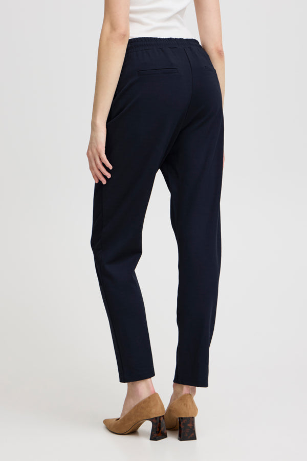 Fransa Stretch Casual Trousers - Navy