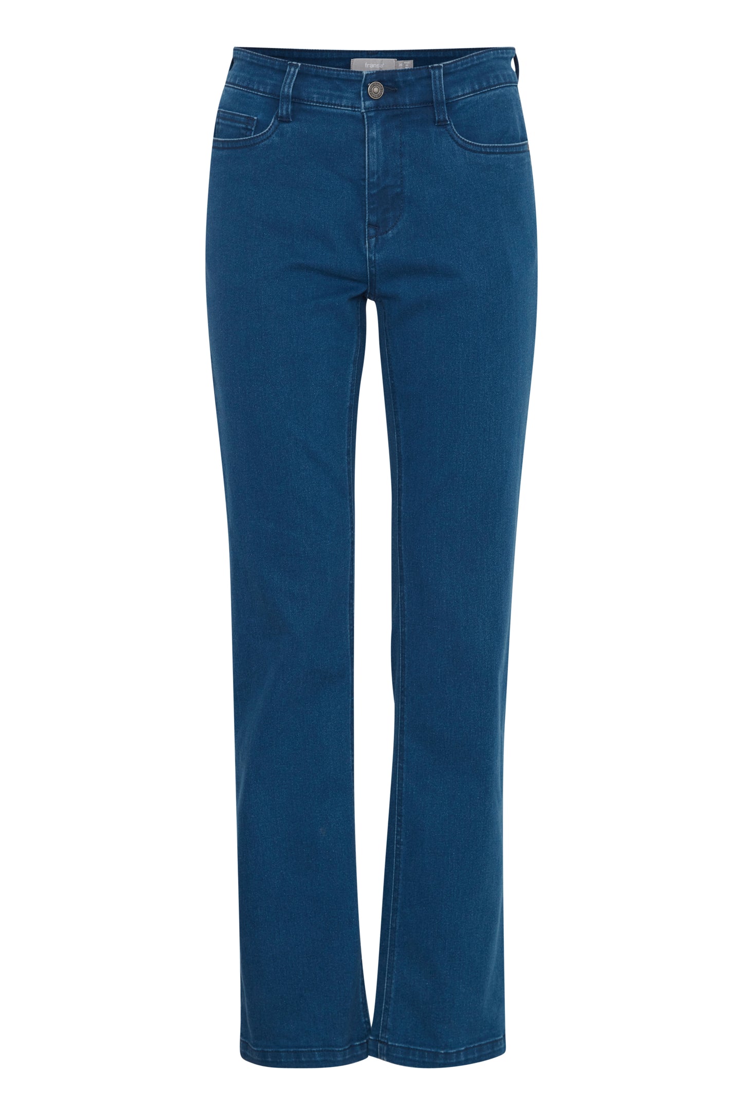 Fransa Luxe Elli Straight Leg Jeans - Mid Blue