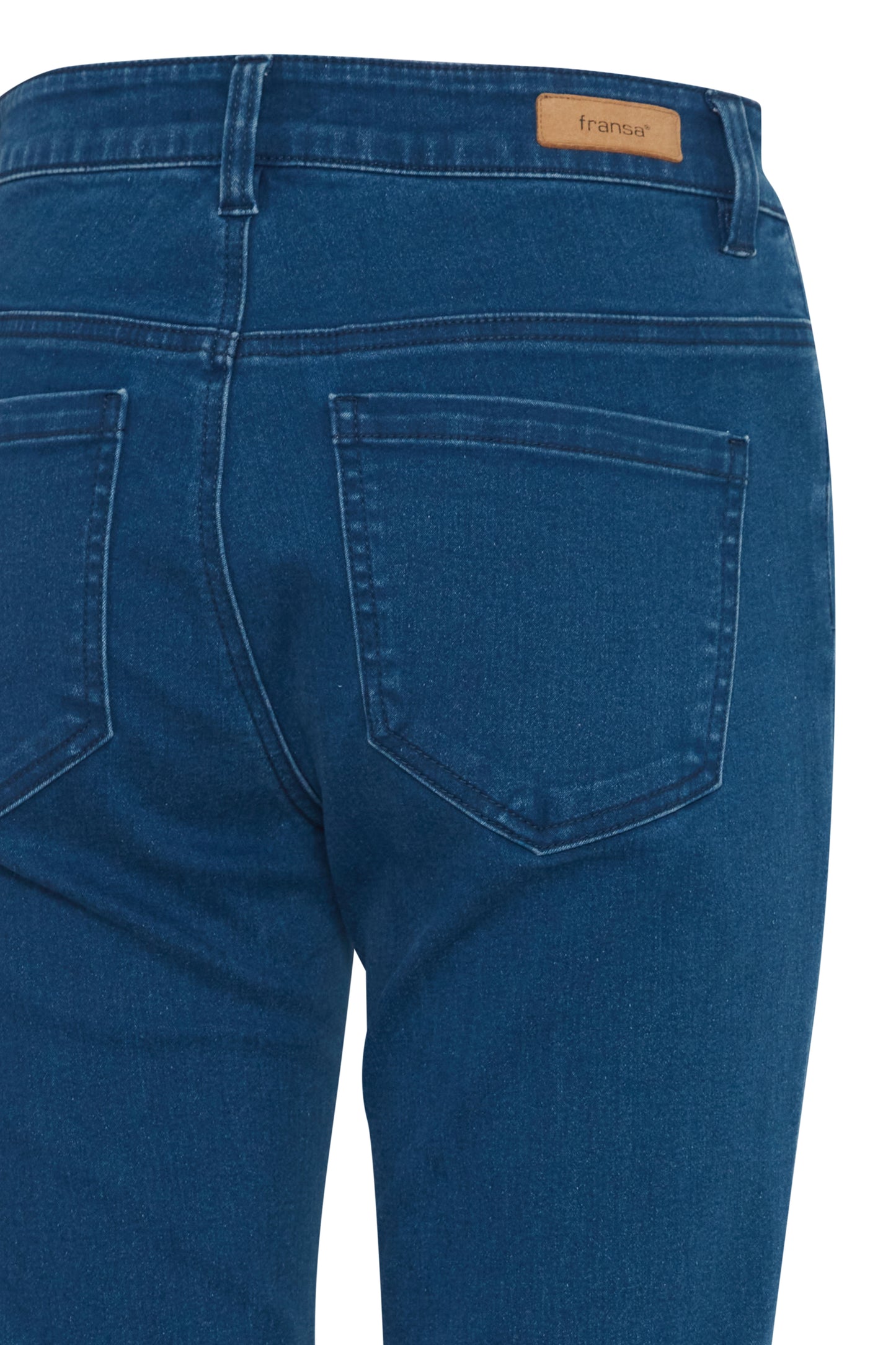 Fransa Luxe Elli Straight Leg Jeans - Mid Blue