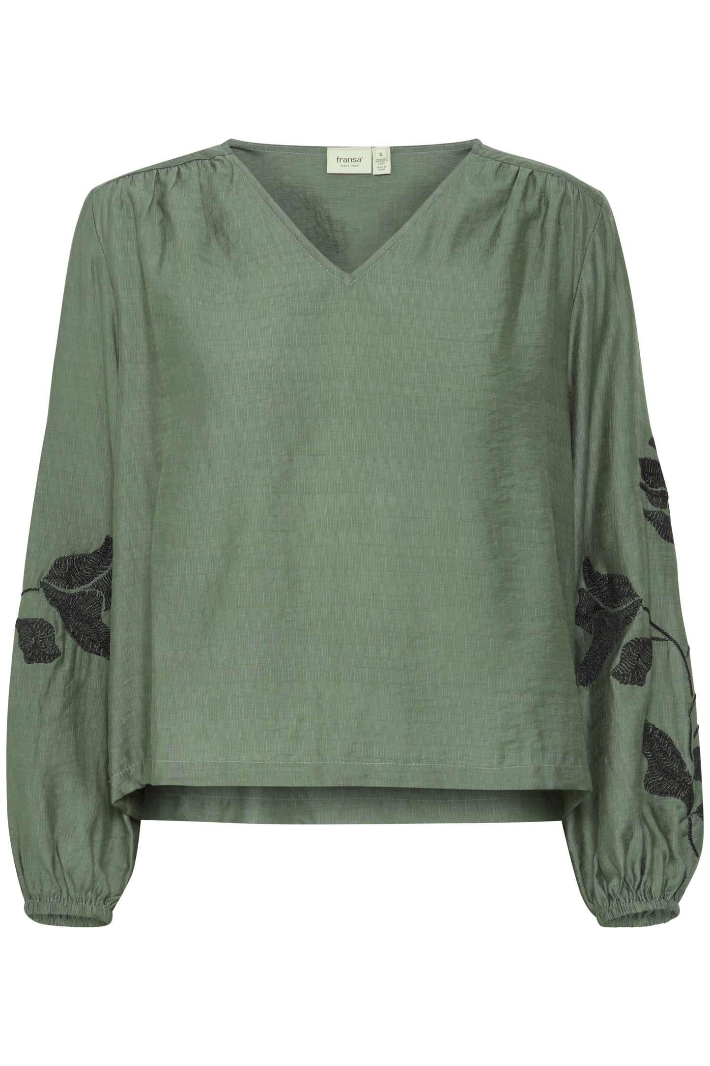 Fransa Harbo Printed Blouse - Forest Green