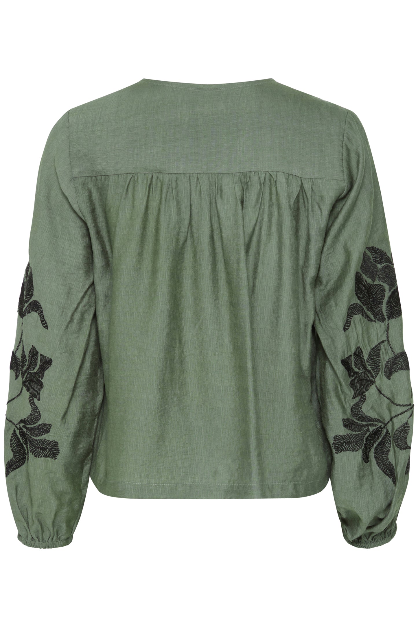 Fransa Harbo Printed Blouse - Forest Green