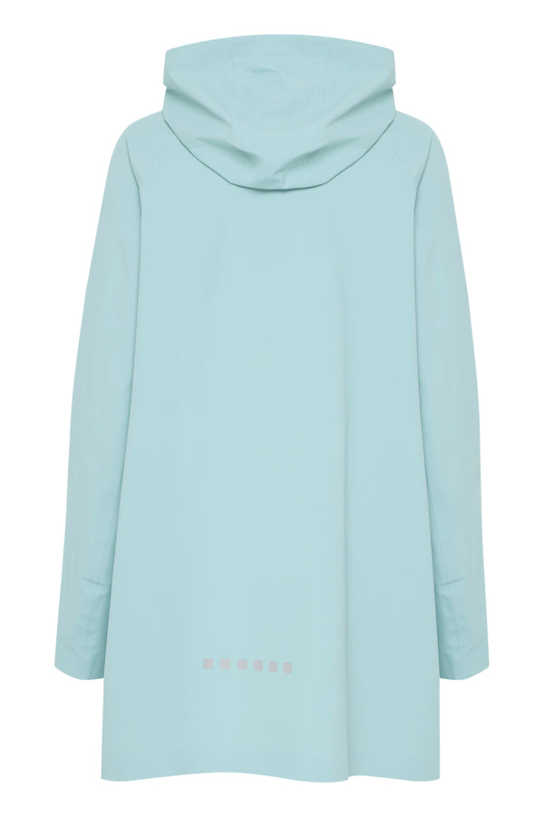 Fransa Light Weight Hooded Jacket - Aqua