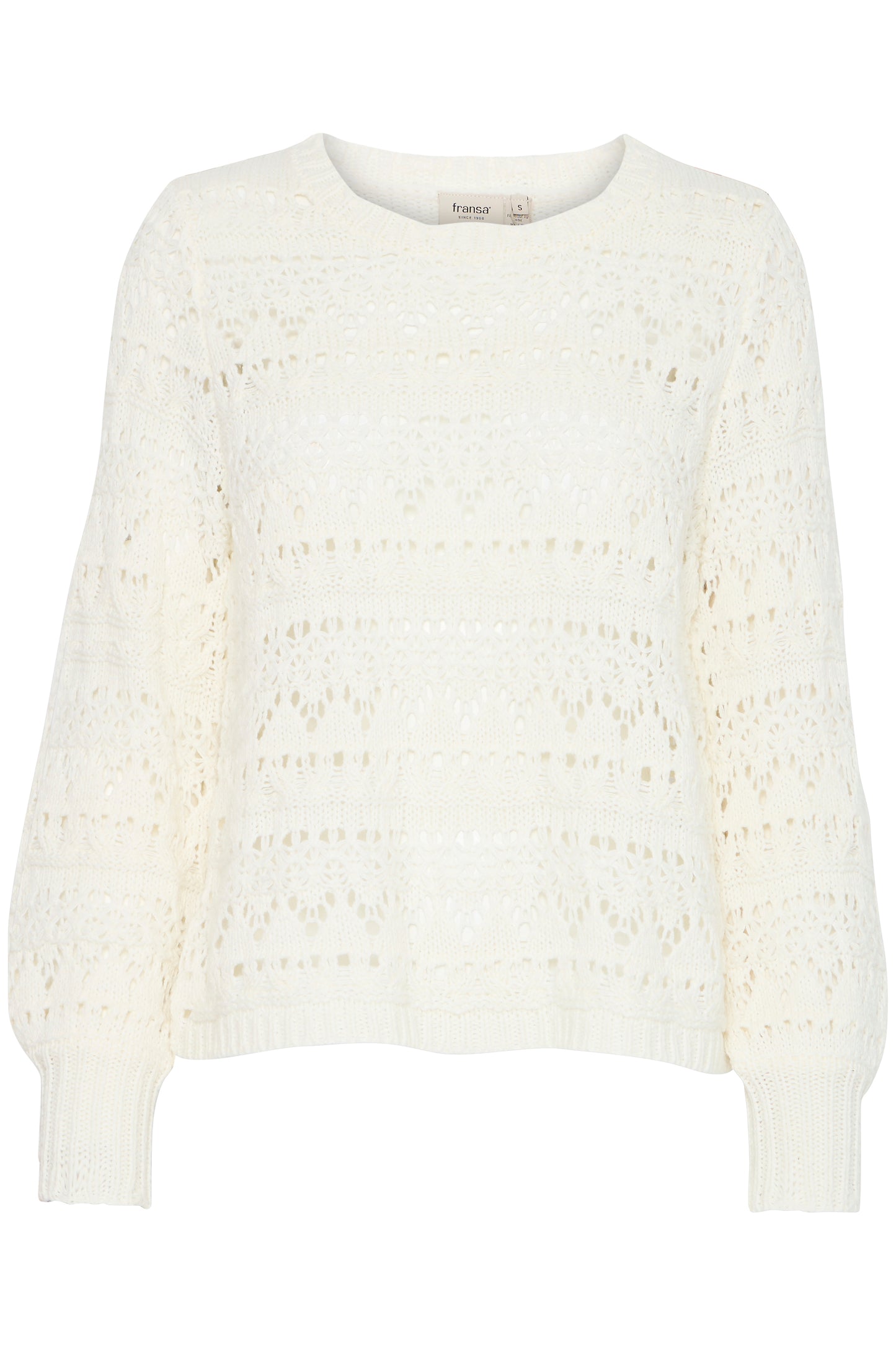 Fransa Costa Cotton Blend Sweater - Cream