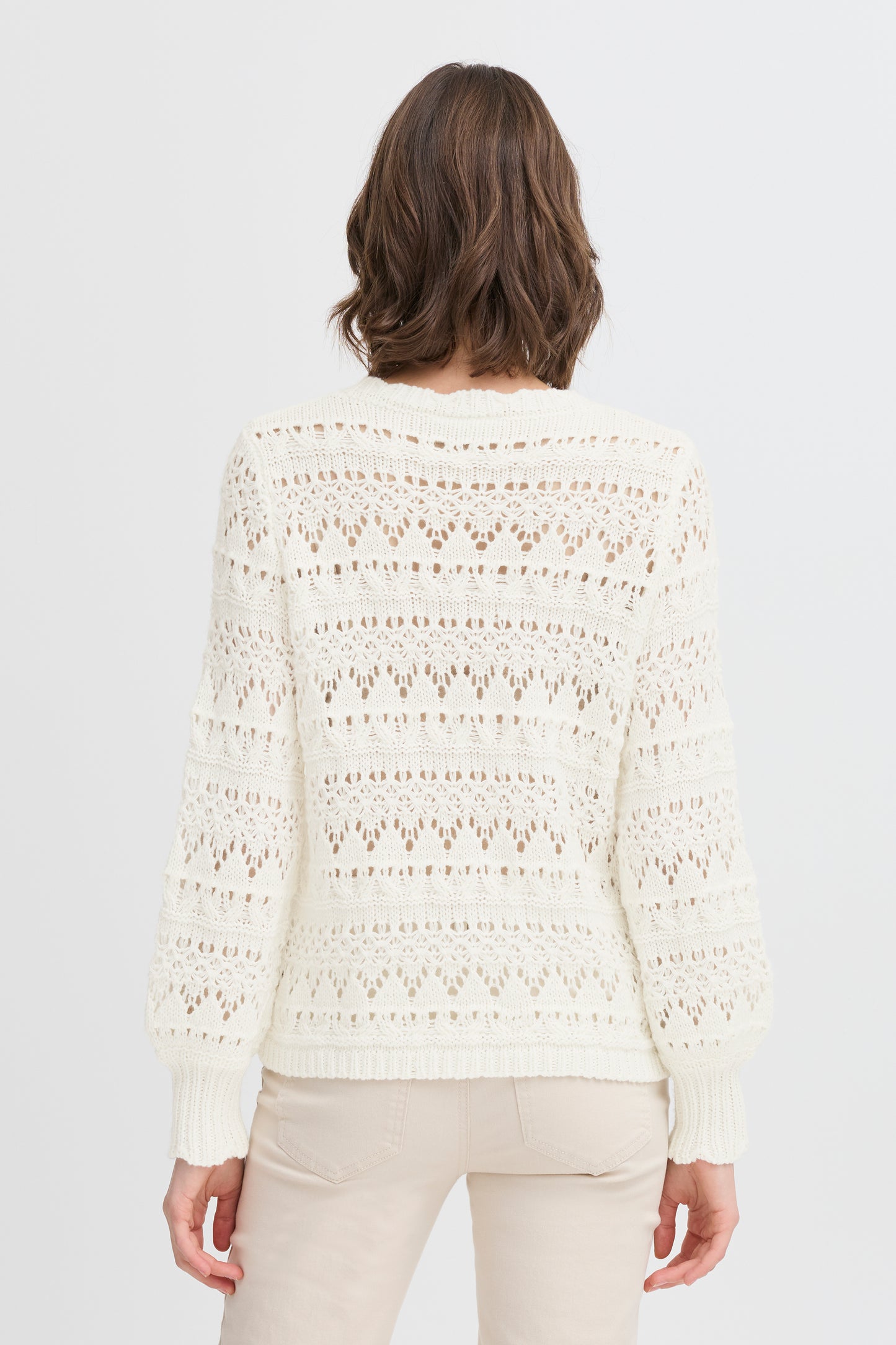 Fransa Costa Cotton Blend Sweater - Cream