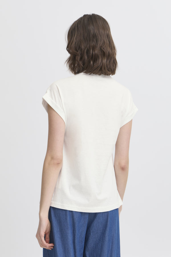 Fransa Edena Cotton Tee - White
