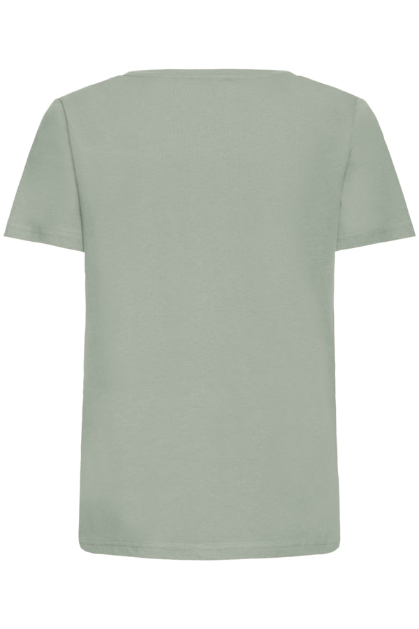Fransa Suri Short Sleeved Tee - Frosty Green