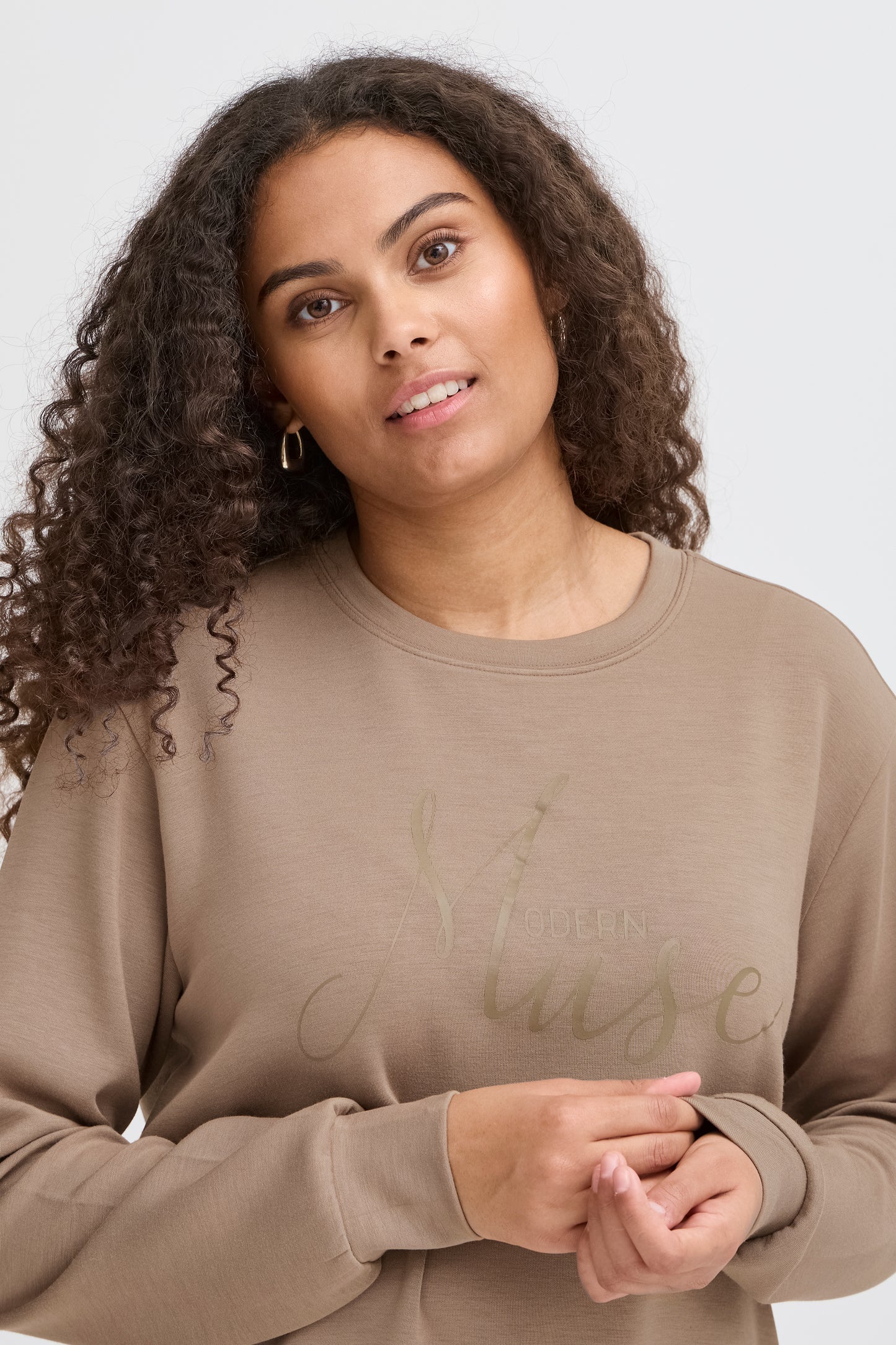 Fransa Aurora Sweatshirt - Camel