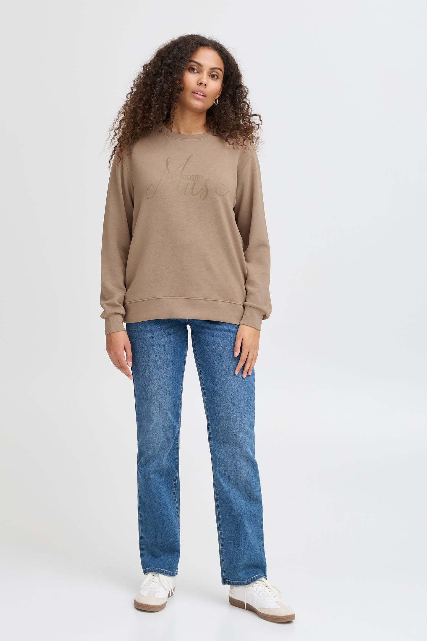 Fransa Aurora Sweatshirt - Camel