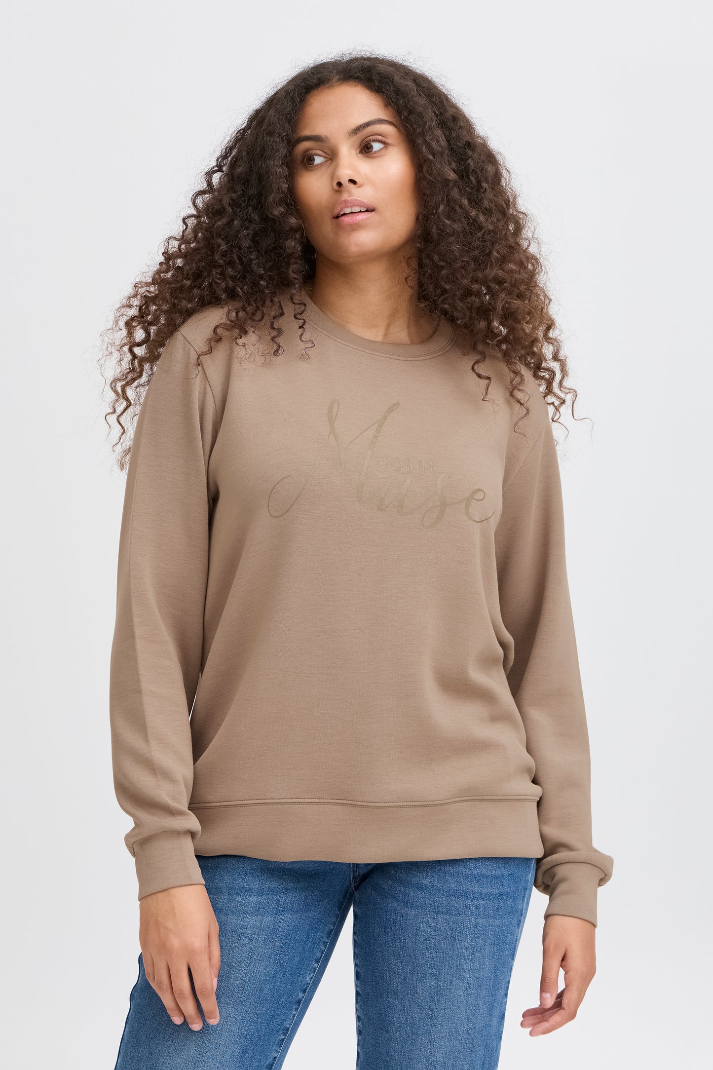 Fransa Aurora Sweatshirt - Camel