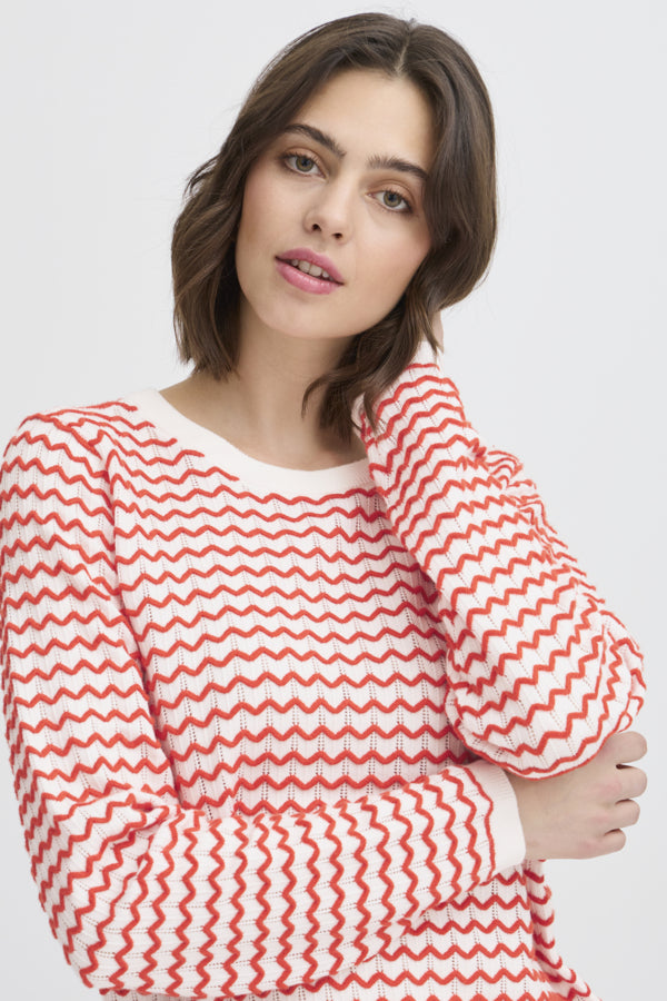 Fransa Luma Jumper - Poinsettia Red