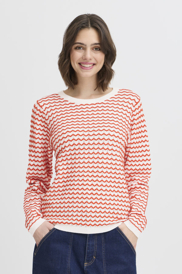 Fransa Luma Jumper - Poinsettia Red