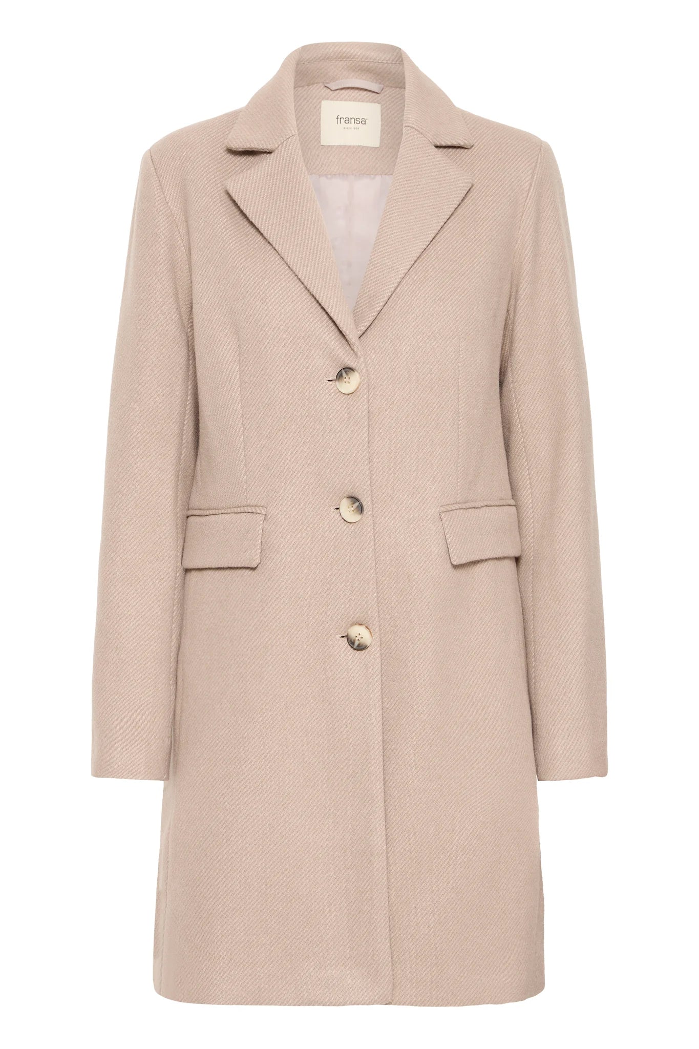 Fransa Evilla Peacoat - Light Taupe