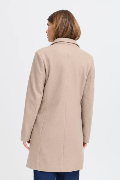 Fransa Evilla Peacoat - Light Taupe