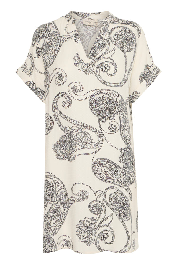 Fransa Oline Paisley Print Dress - Antique White