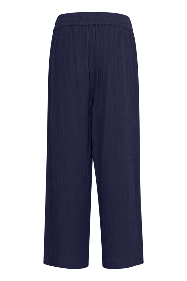 Fransa Manua Wide Leg Trousers - Navy