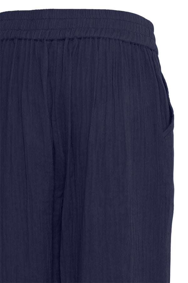 Fransa Manua Wide Leg Trousers - Navy