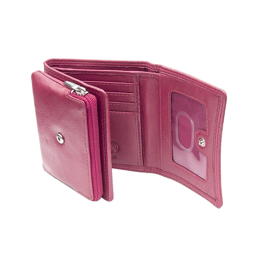 Prime Hide Compact Curvy Leather Purse - Choice of colours