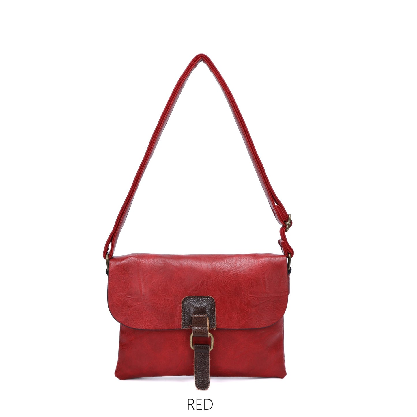 Cassie Vegan Leather Shoulder Bag with Two Compartments - Choice of colours