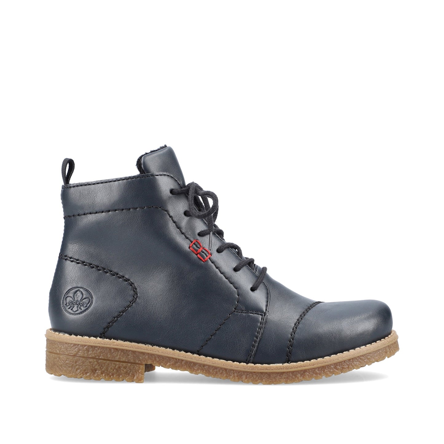 Rieker Zip & Lace Boots 73500 - Navy