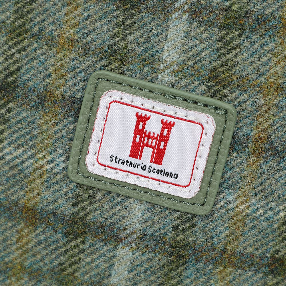 Strathurie Tweed Check Carry Backpack - Green