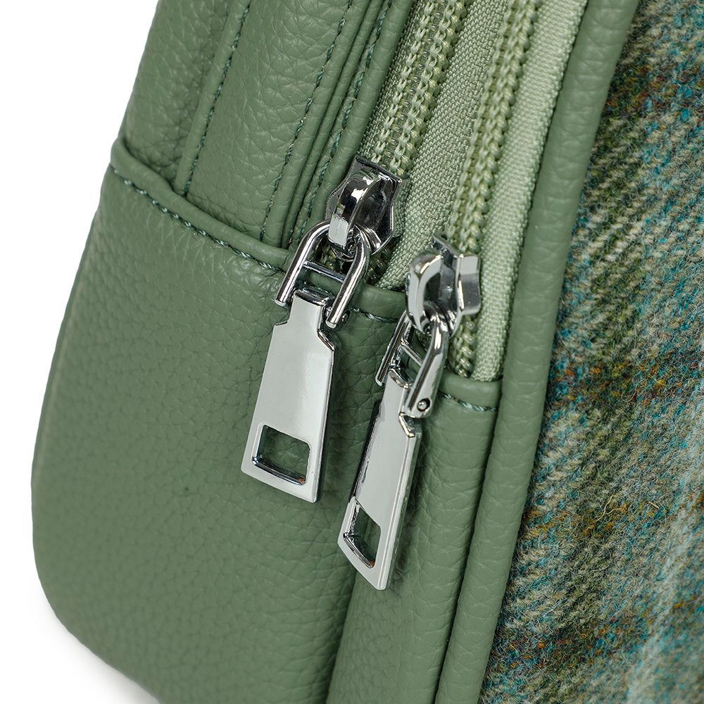 Strathurie Tweed Check Carry Backpack - Green