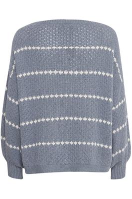 Sorbet Felora Patterned Sweater - Denim Blue