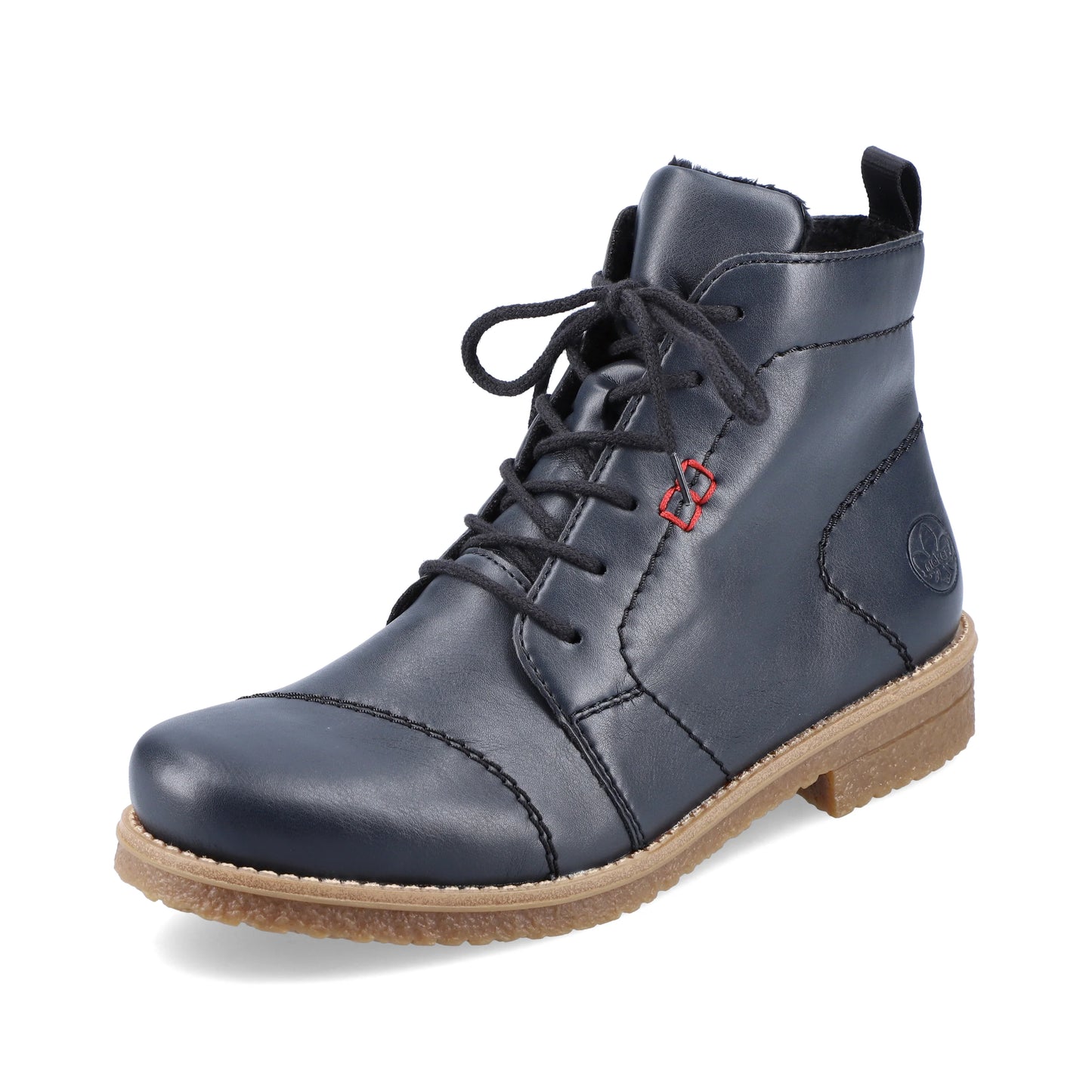 Rieker Zip & Lace Boots 73500 - Navy