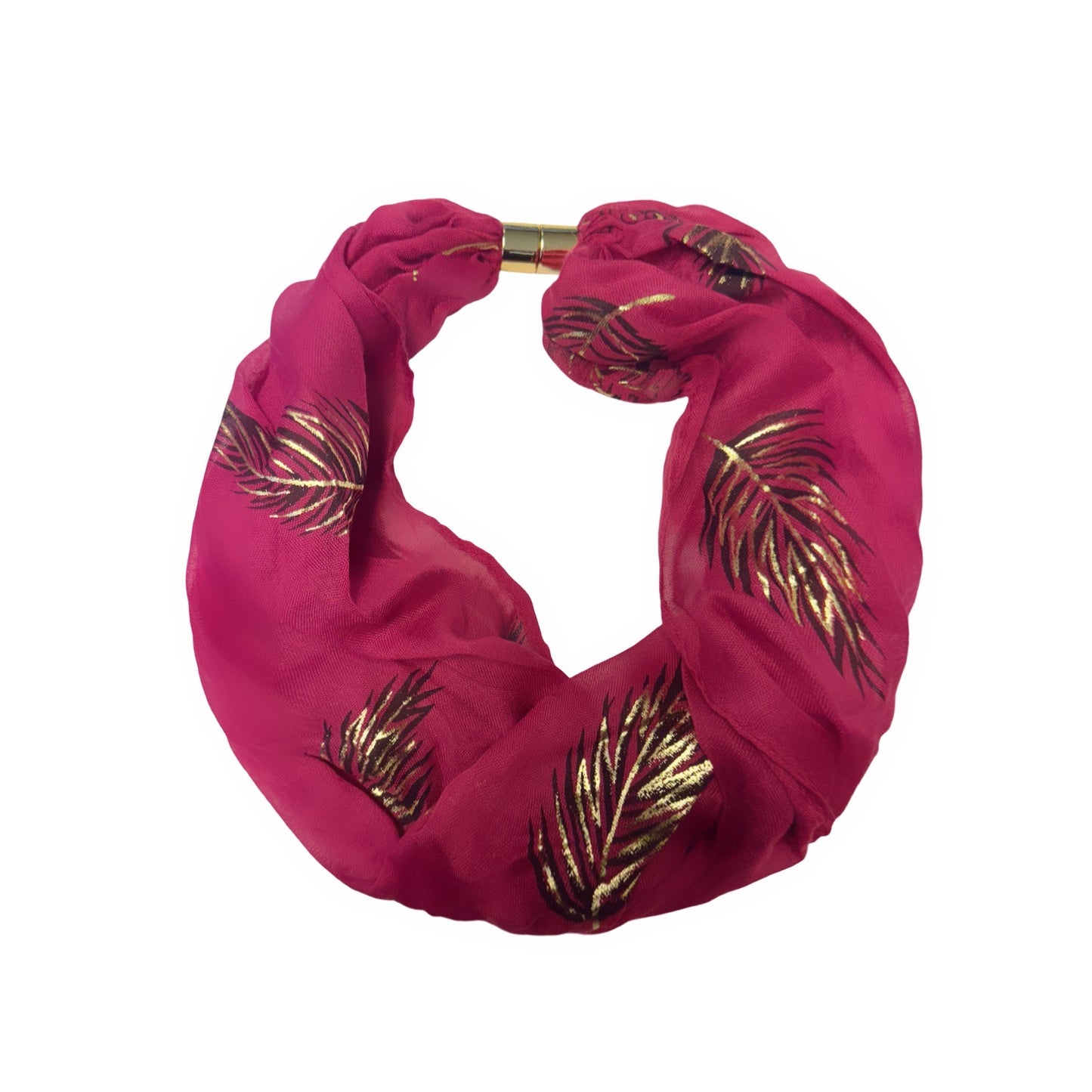 Feather Print Magnetic Scarf - Choice of colours