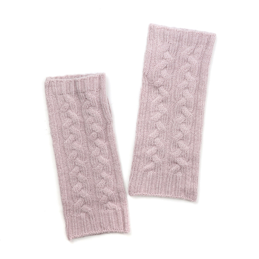 POM Cable Knit Wrist Warmers - Navy or Pink