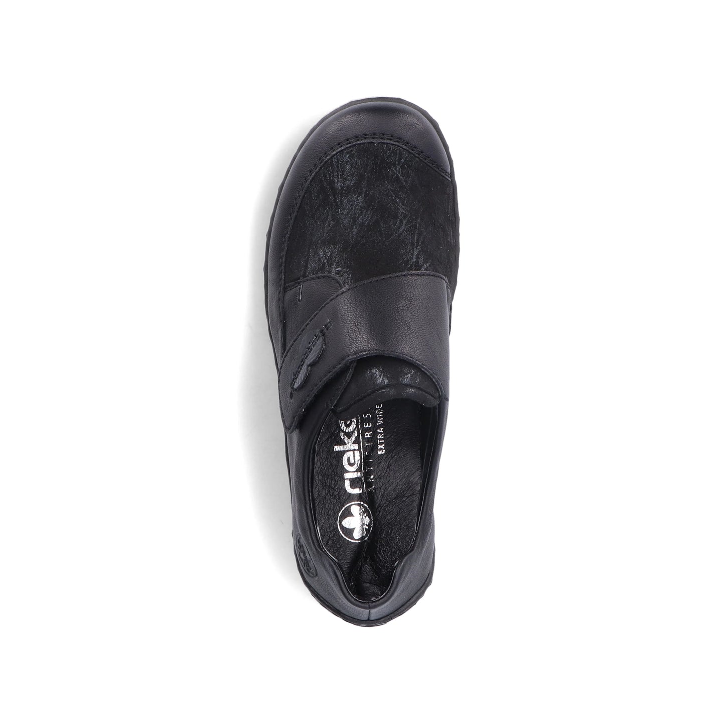 Rieker 48954 Hook and Loop Shoes - Black