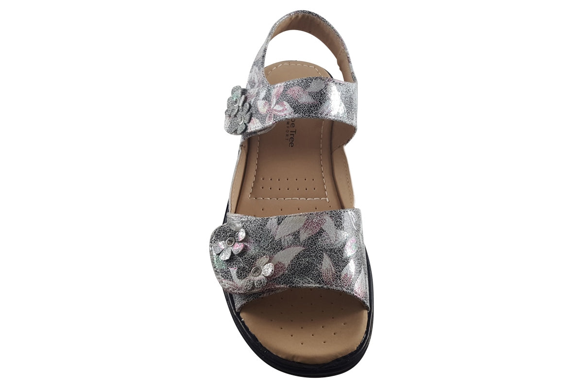 Azalea Sandals in Silver Leaf - sizes 3-8
