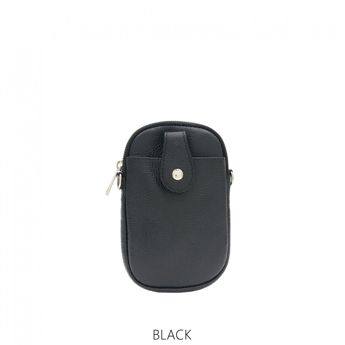 Toni Italian Leather Phone bag in Black