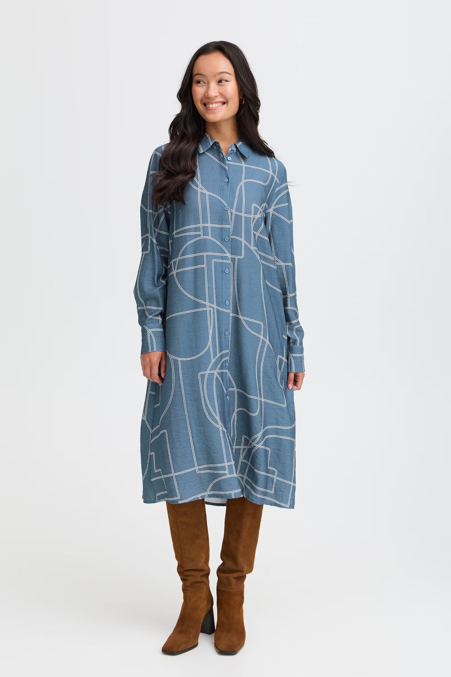 Fransa Daphne Dress - Sea Blue