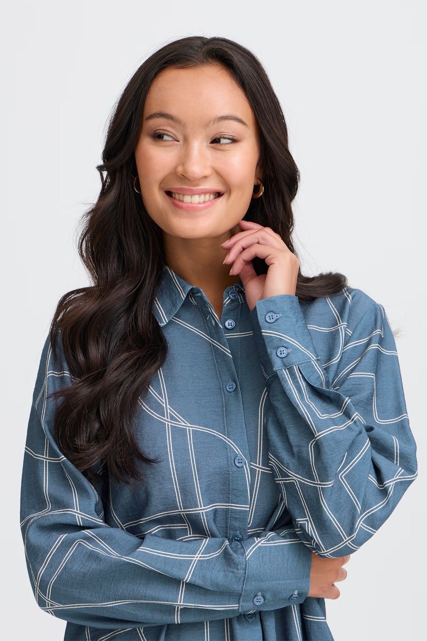 Fransa Daphne Dress - Sea Blue