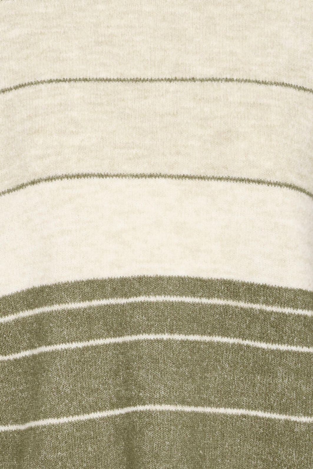 Fransa Ellis Striped Pullover - Green
