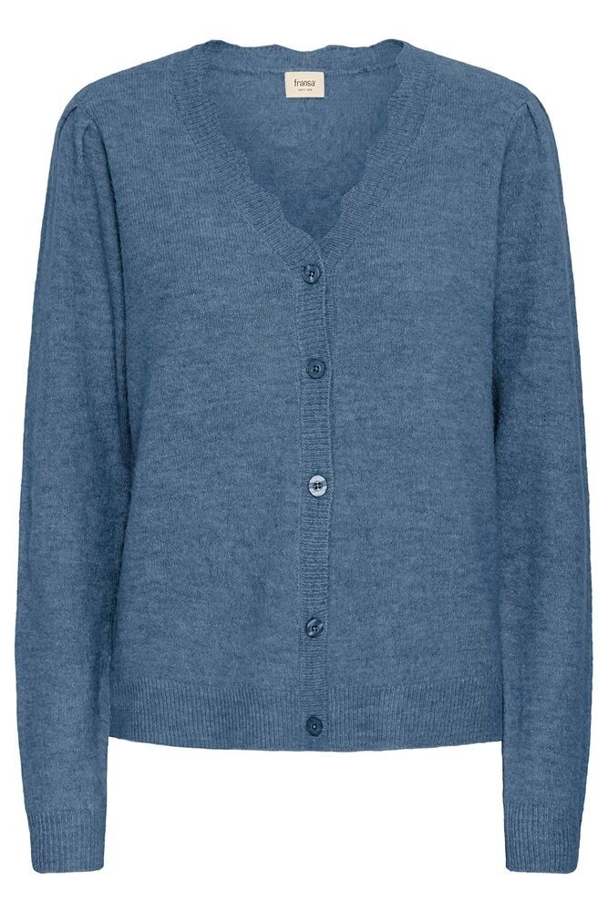 Fransa Kanva Cardigan - Sea Blue