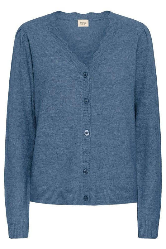 Fransa Kanva Cardigan - Sea Blue