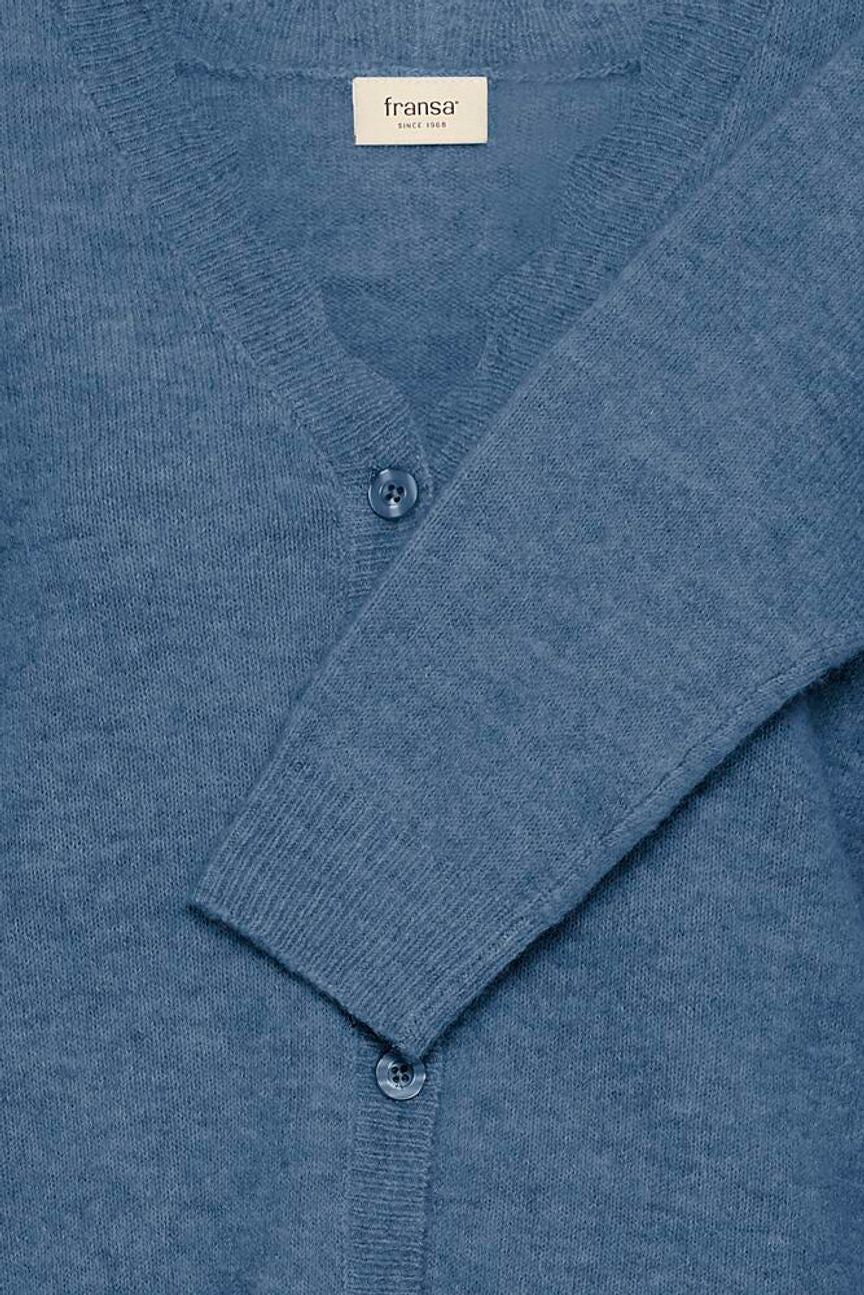 Fransa Kanva Cardigan - Sea Blue
