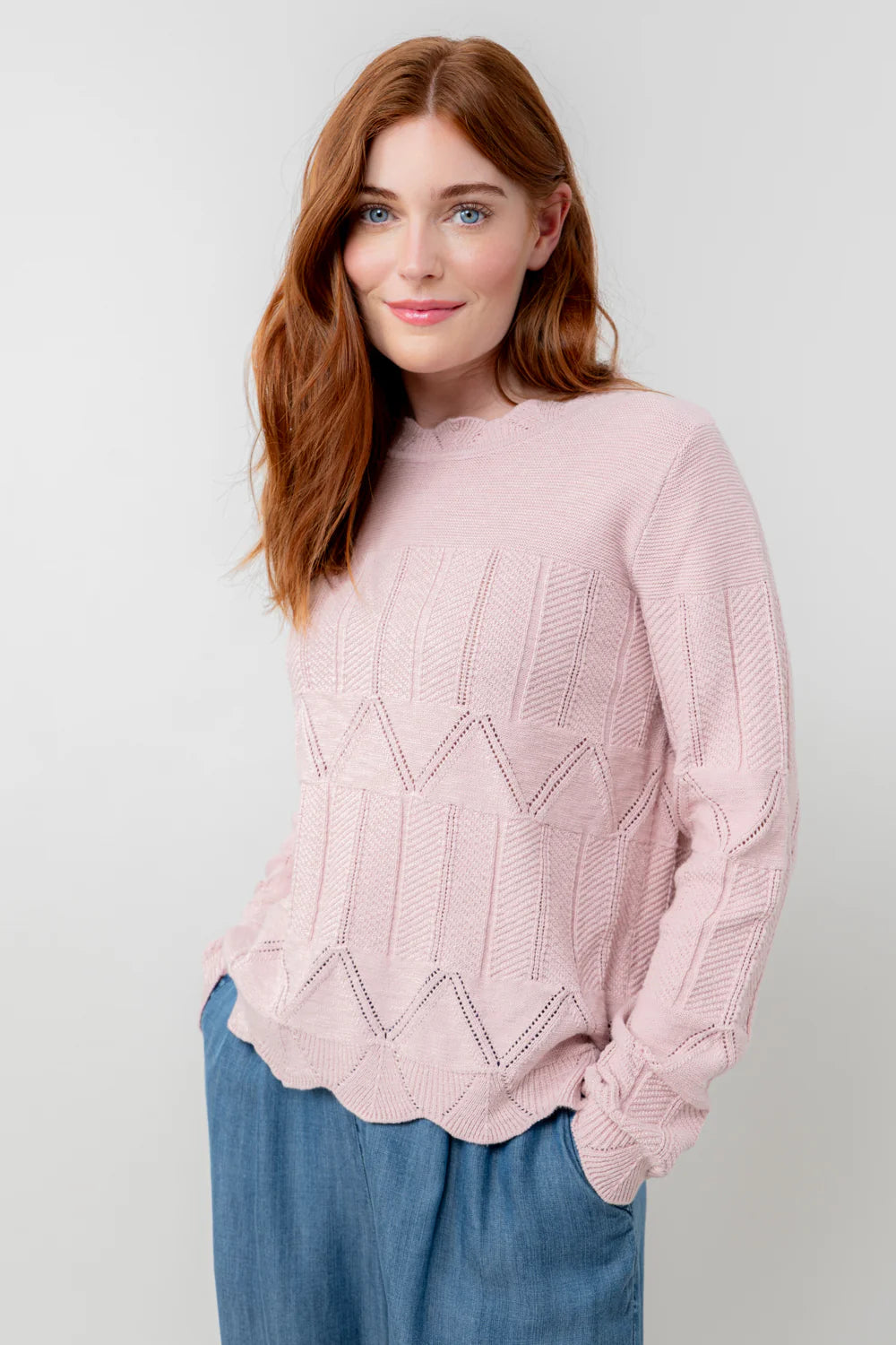 Lily & Me Rosie Cotton Jumper - Soft Pink