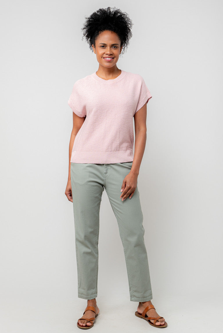 Lily & Me Lola Cotton Knitted Tank Top - Soft Pink