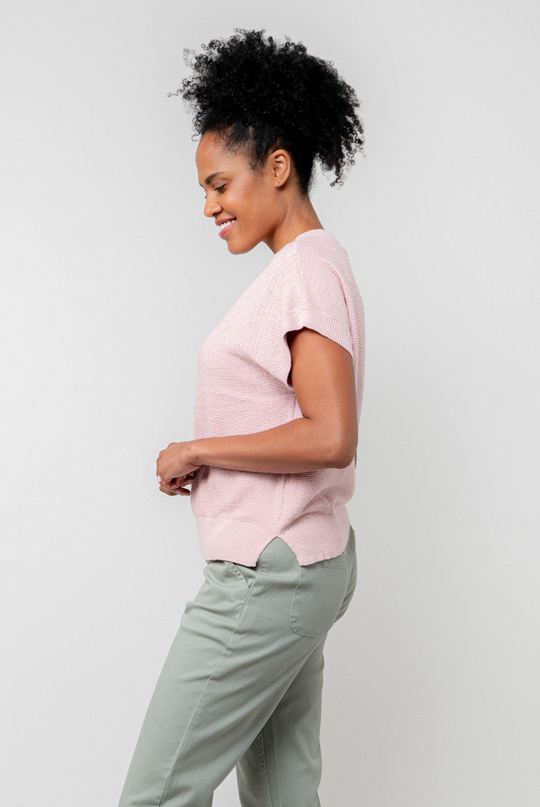 Lily & Me Lola Cotton Knitted Tank Top - Soft Pink