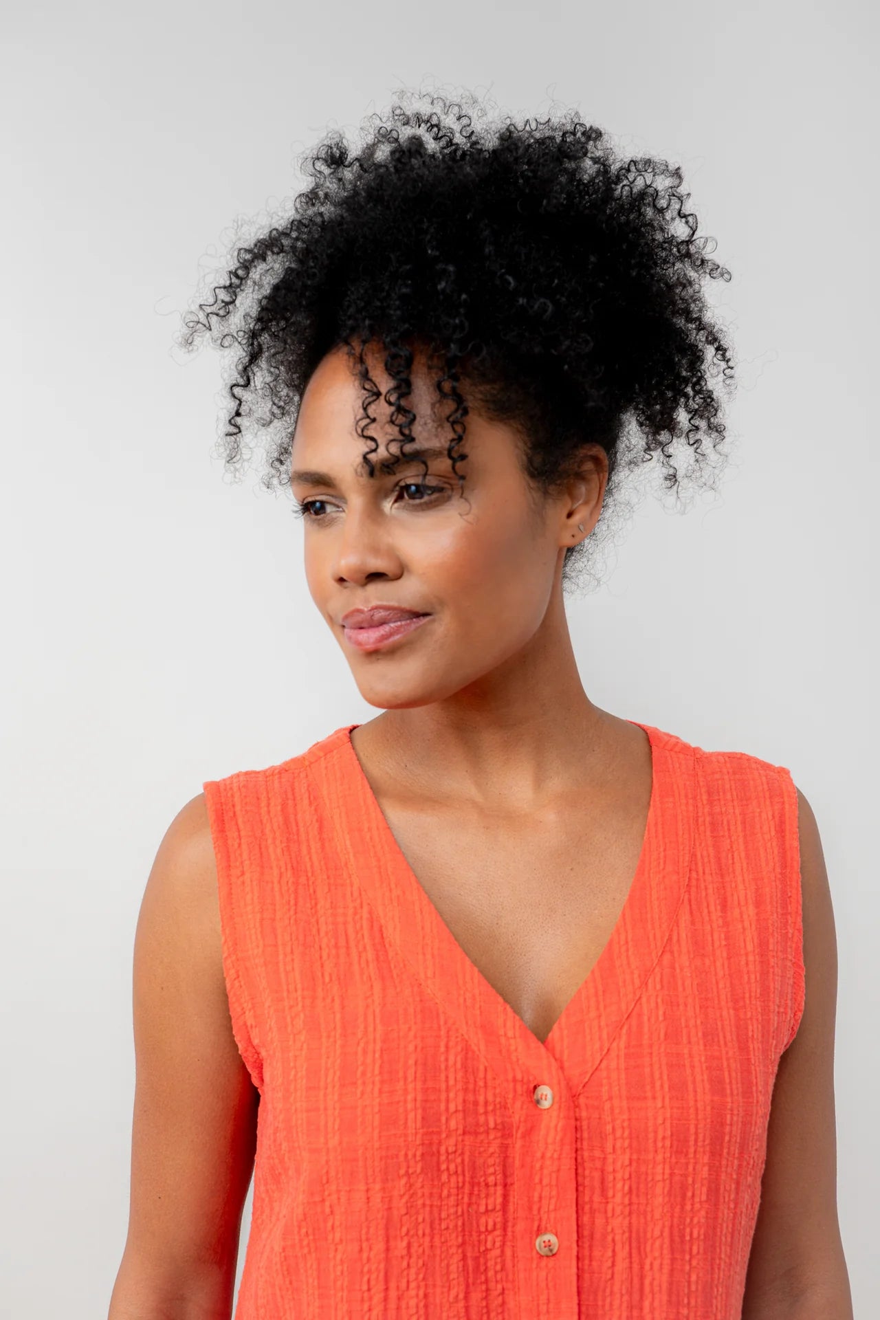 Lily & Me Sundown Textured Midi Dress - Coral