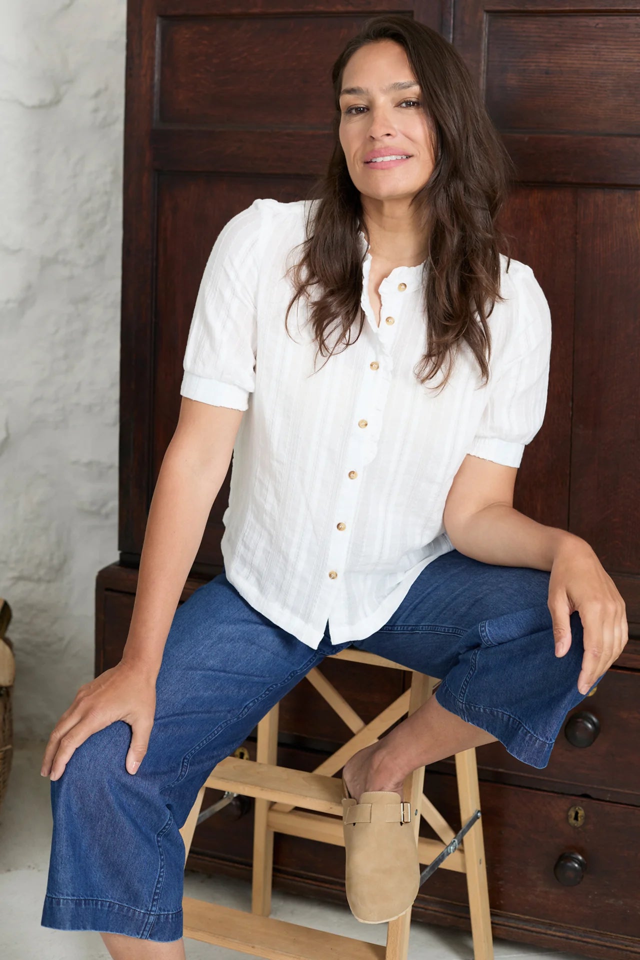 Lily & Me Ceris Textured Blouse - White